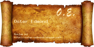 Oster Edmond névjegykártya
